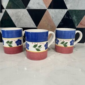 Vintage Gibson Designs "Bellissimo" coffee mugs (Set of 3)